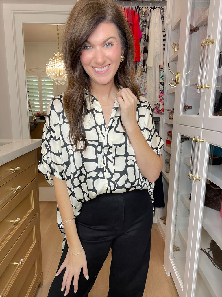 Just the Beginning Button Down Top