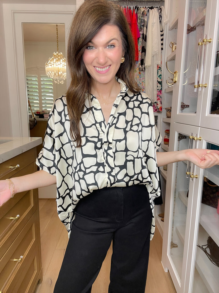 Just the Beginning Button Down Top