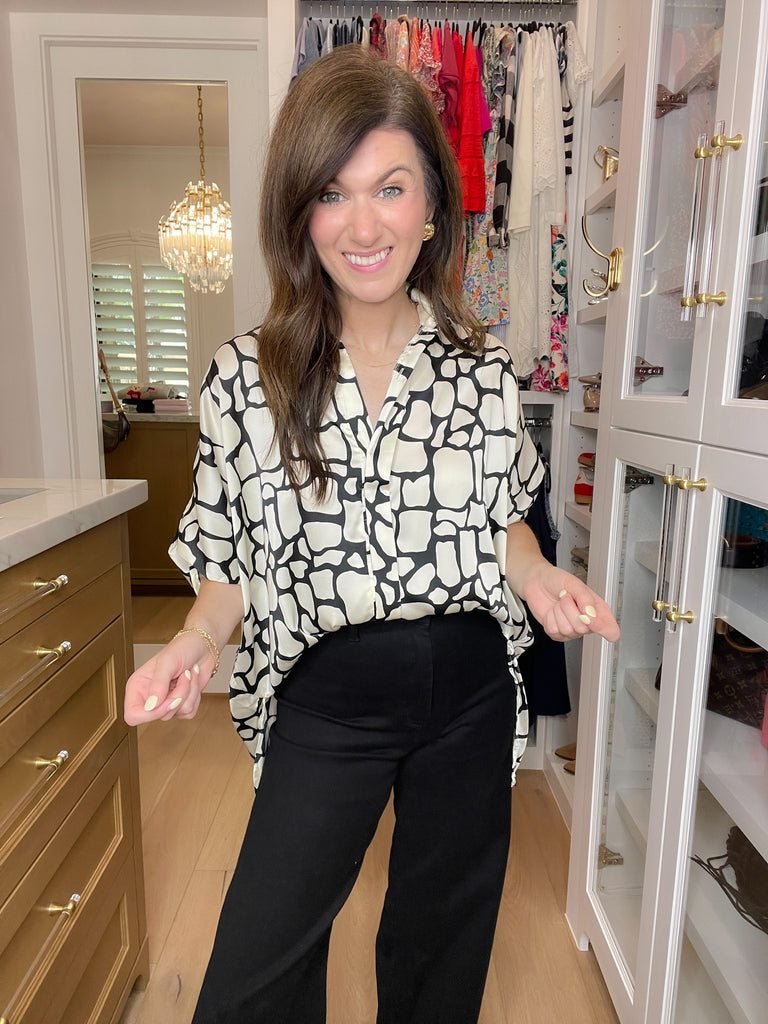 Just the Beginning Button Down Top