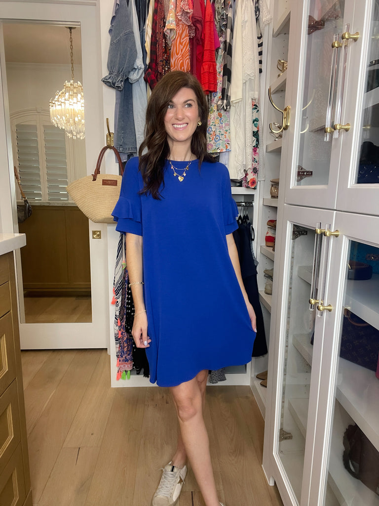 *BELLES & DOORBUSTER* Play it Cool Dress in Royal *Final Sale*
