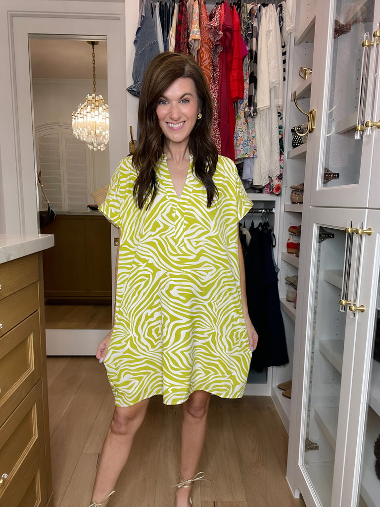 Twist of Lime Shift Dress