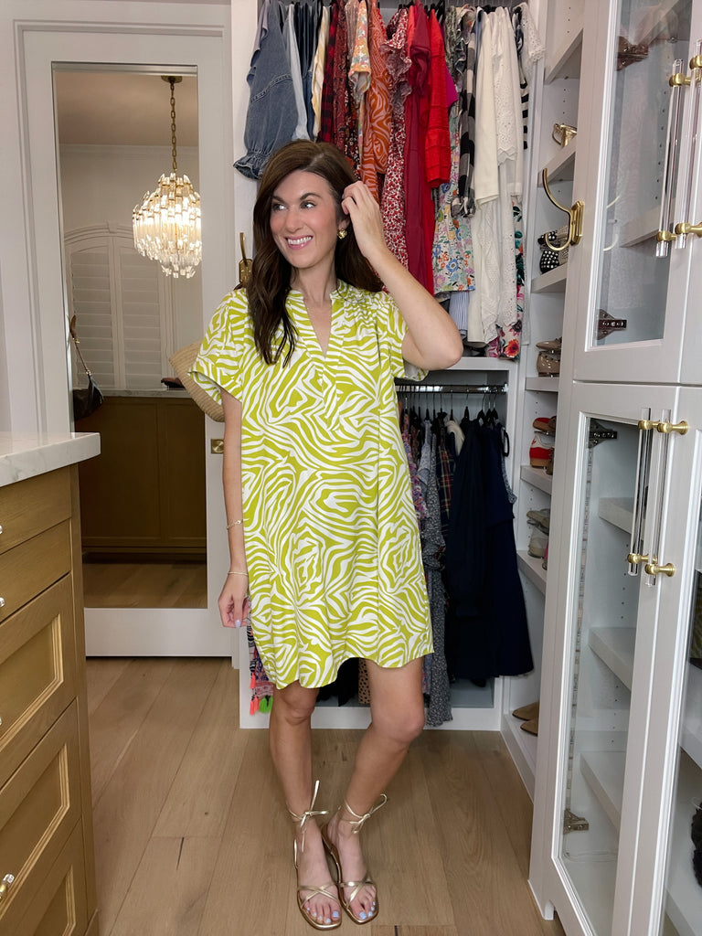 Twist of Lime Shift Dress