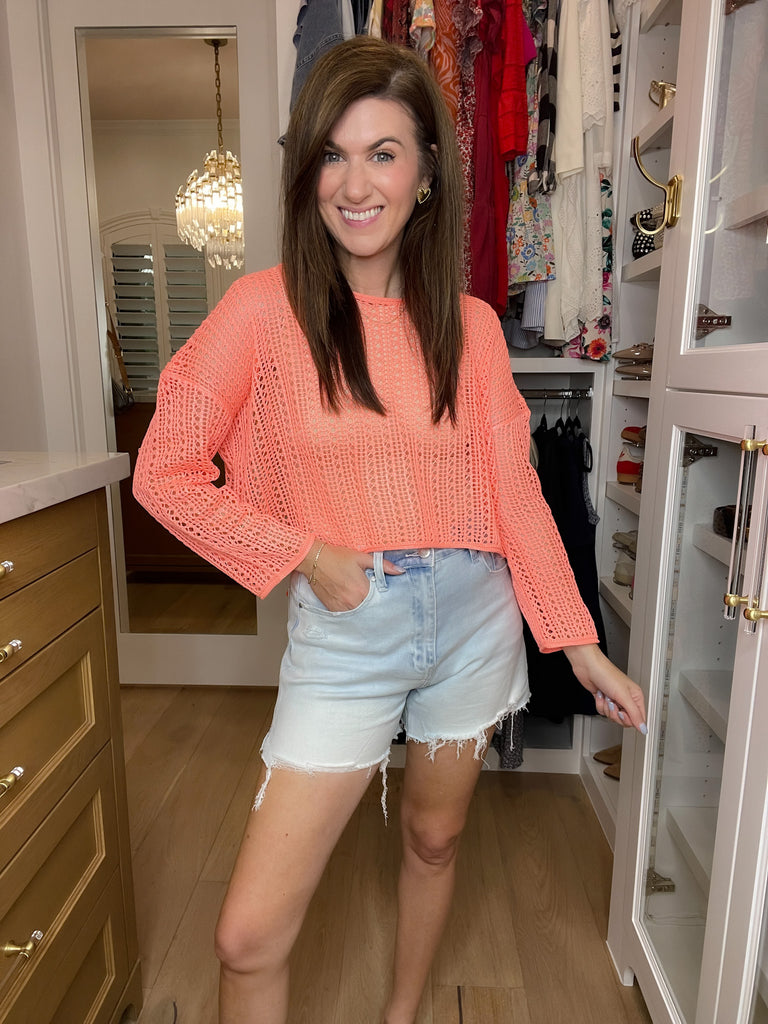 Sunny Side Denim Shorts in Light Wash