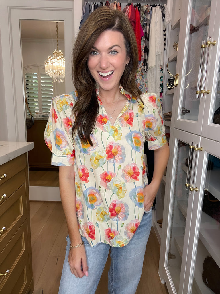 Morning Meadow Top in Cream