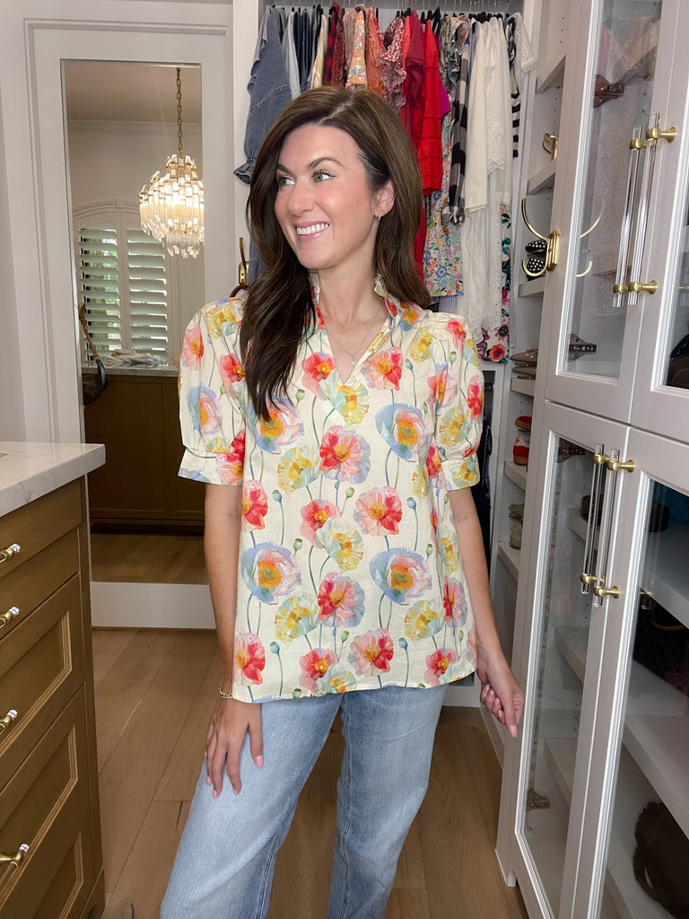 Morning Meadow Top in Cream