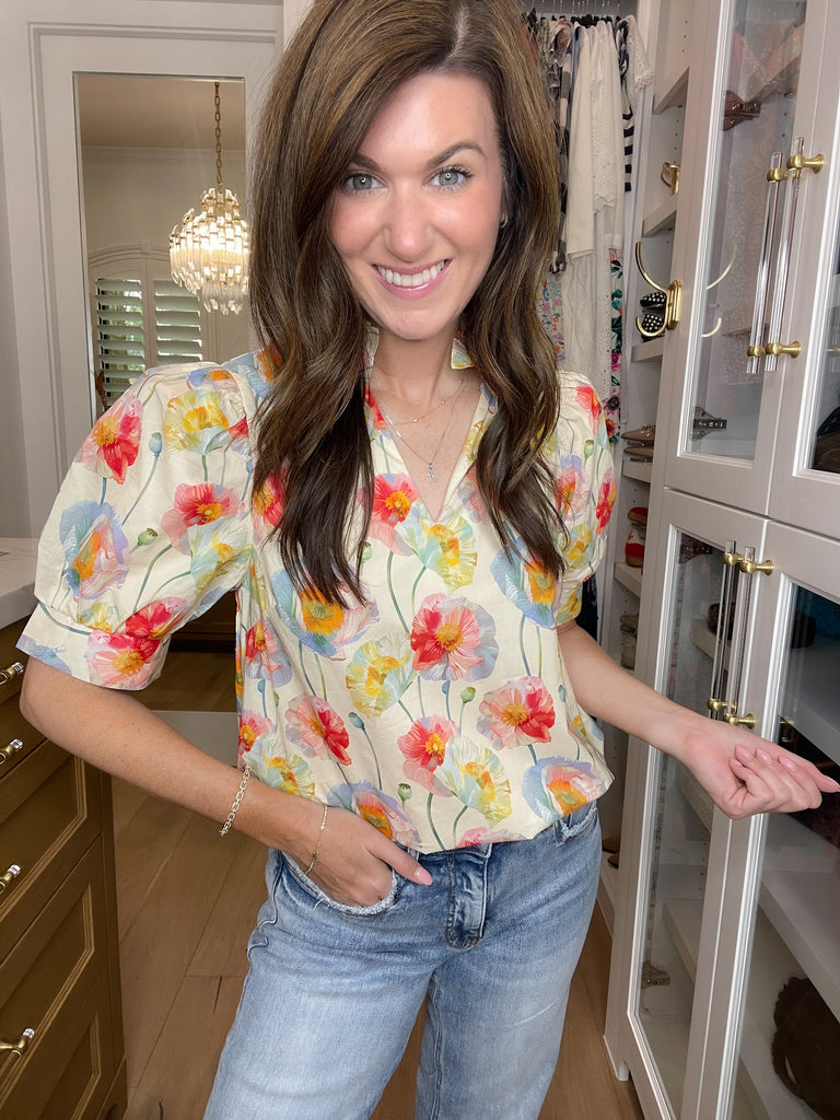 Morning Meadow Top in Cream