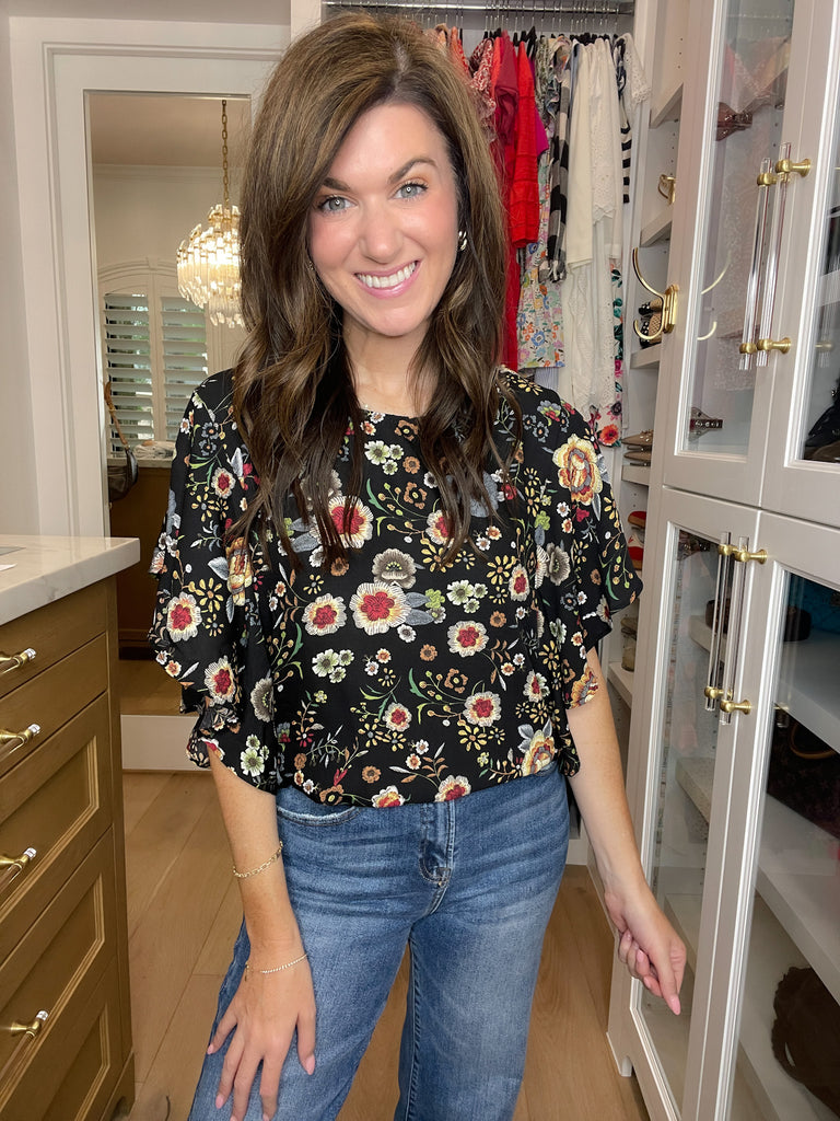 *BELLES & DOORBUSTER* Twilight Garden Top *Final Sale*