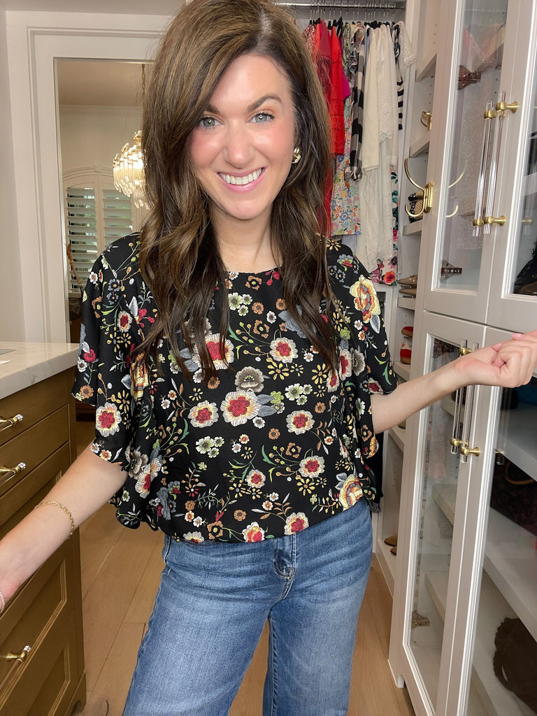 *BELLES & DOORBUSTER* Twilight Garden Top *Final Sale*