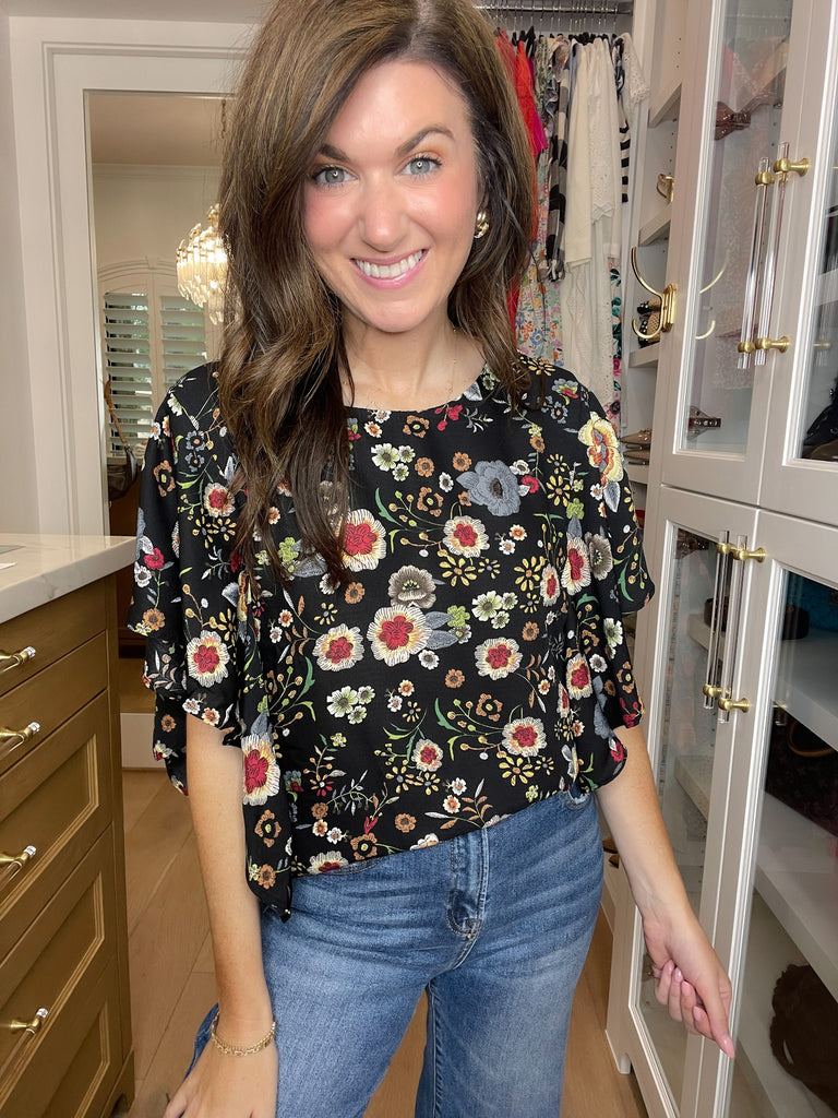 *BELLES & DOORBUSTER* Twilight Garden Top *Final Sale*