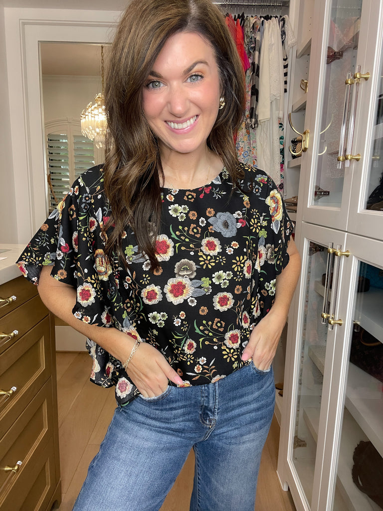 *BELLES & DOORBUSTER* Twilight Garden Top *Final Sale*