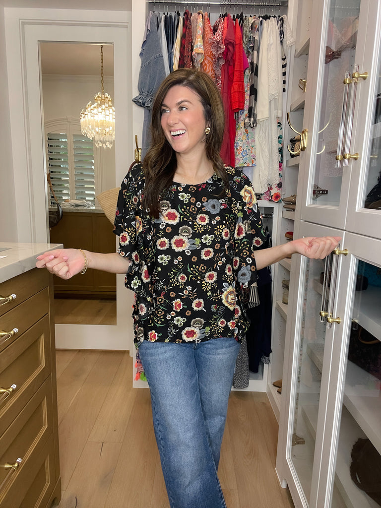 *BELLES & DOORBUSTER* Twilight Garden Top *Final Sale*