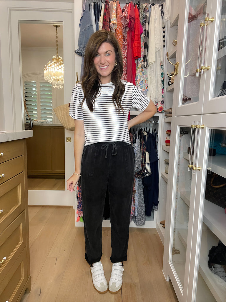 Everyday Escape Mineral Washed Pants in Black