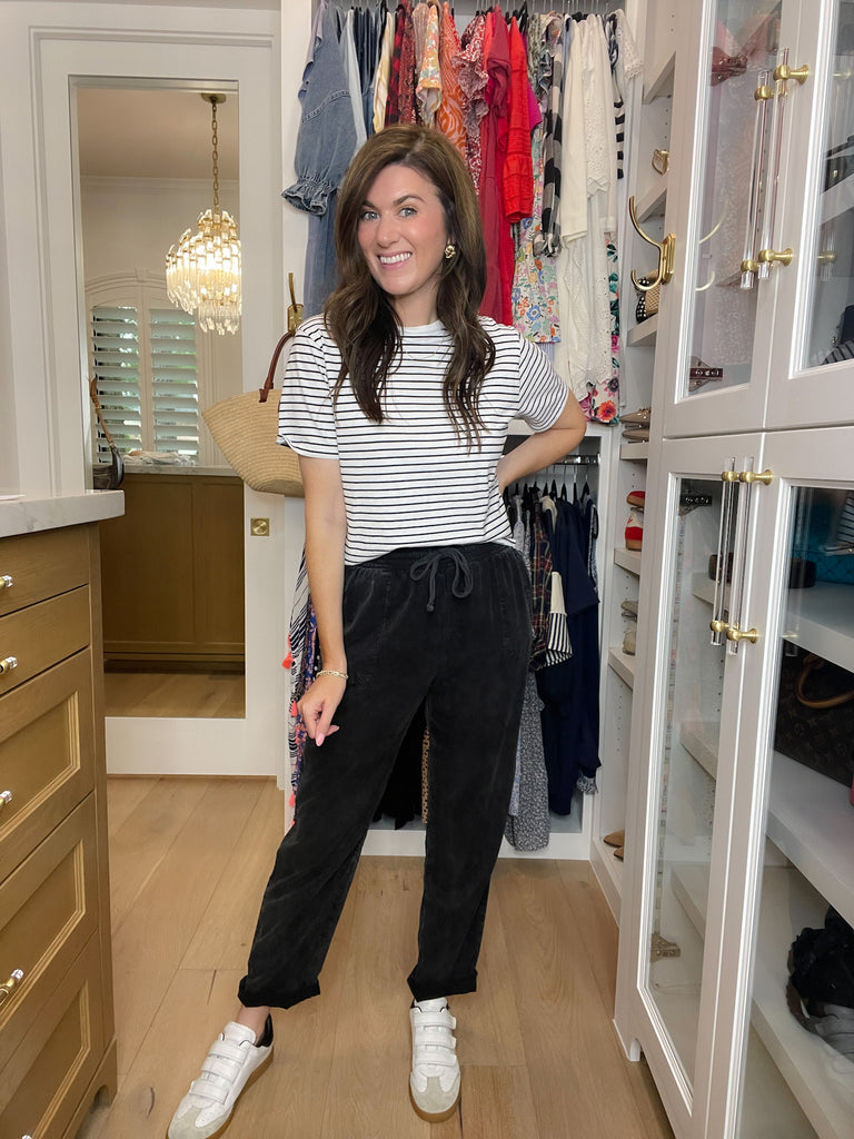 Everyday Escape Mineral Washed Pants in Black