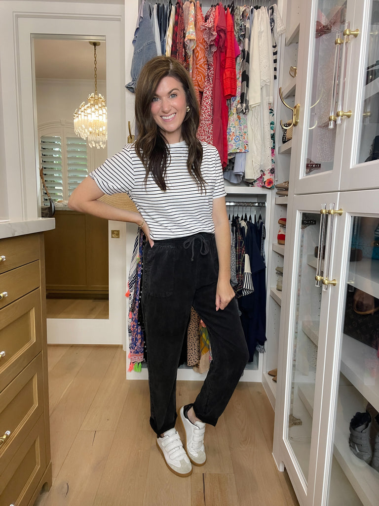 Everyday Escape Mineral Washed Pants in Black