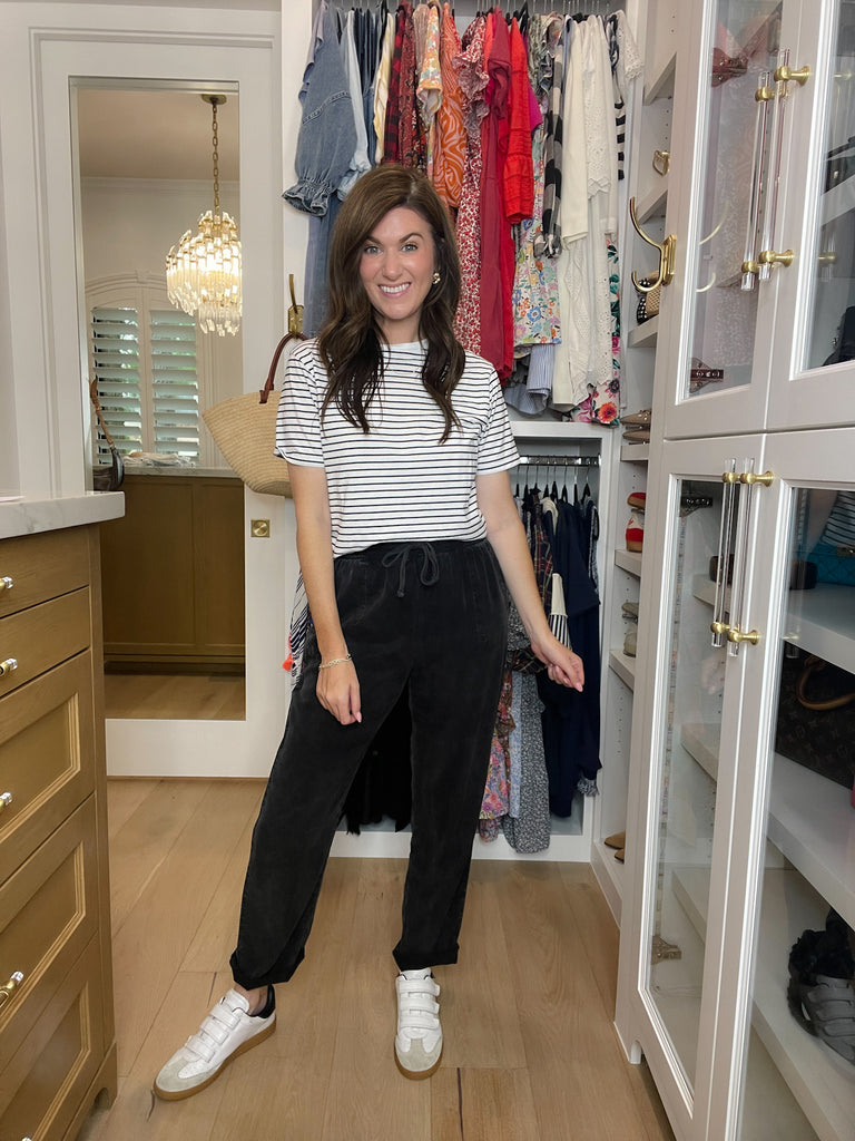 Everyday Escape Mineral Washed Pants in Black