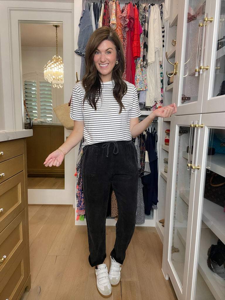 Everyday Escape Mineral Washed Pants in Black