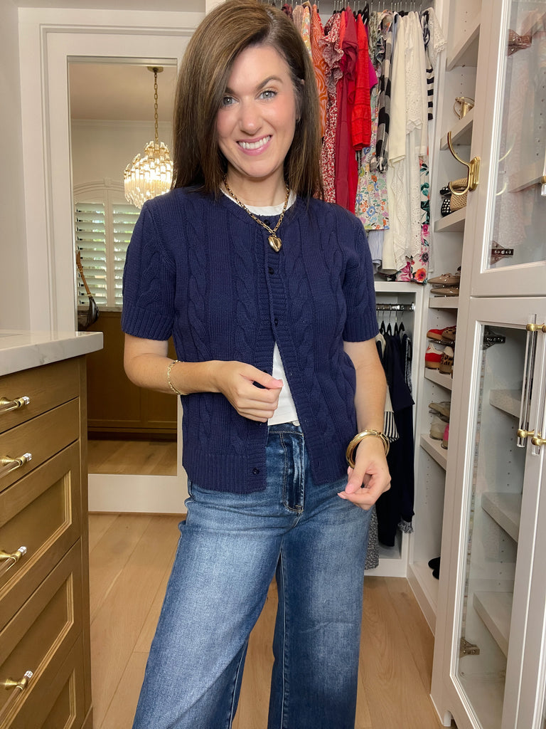 The Ivy Lane Cardigan in Navy