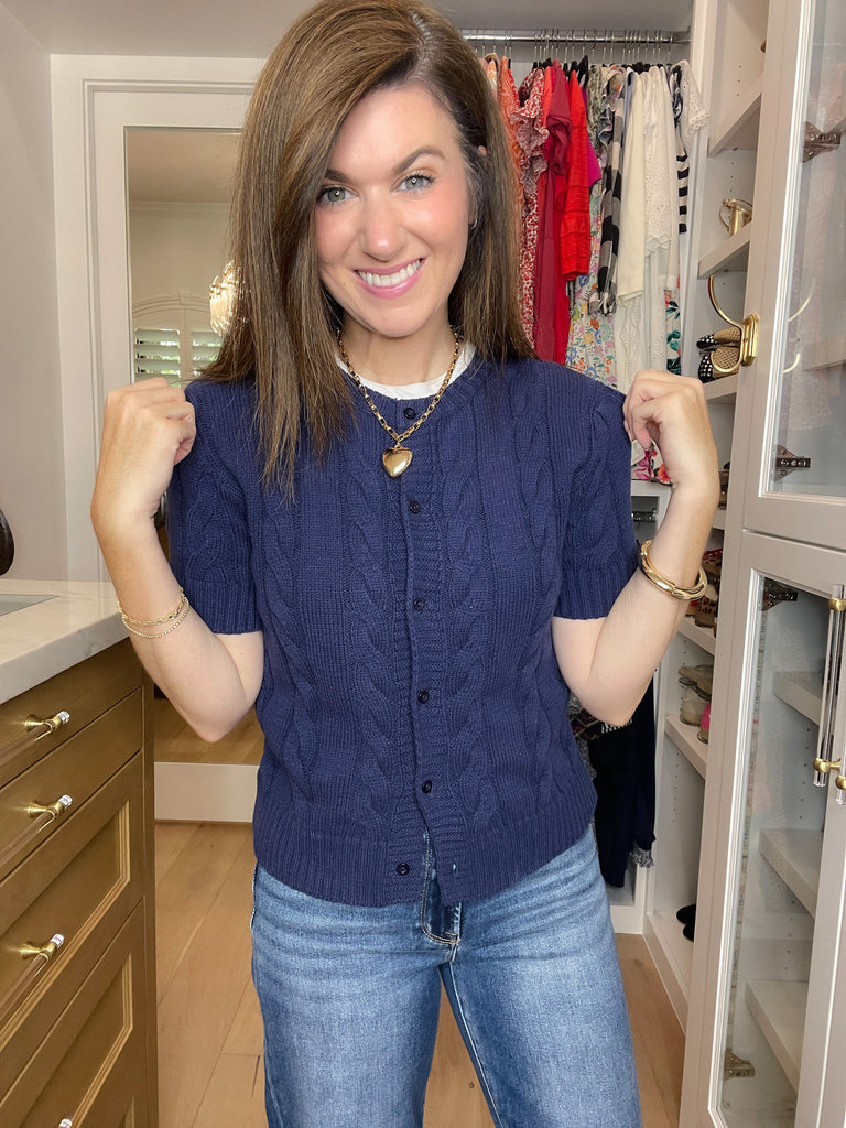 The Ivy Lane Cardigan in Navy