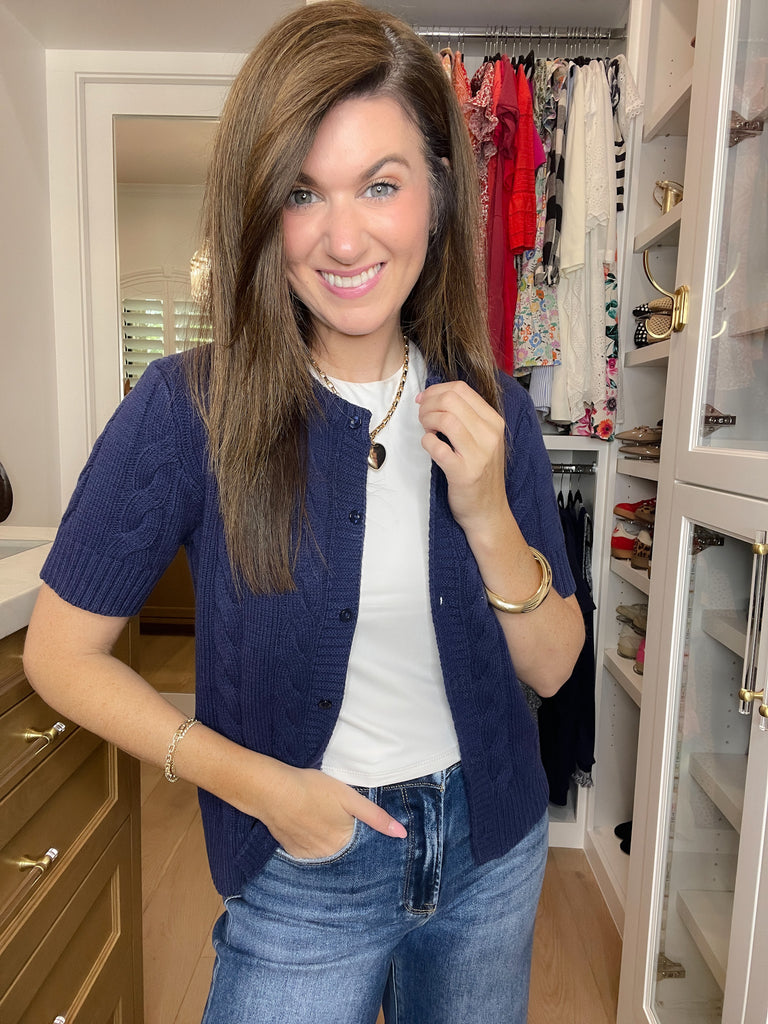 The Ivy Lane Cardigan in Navy