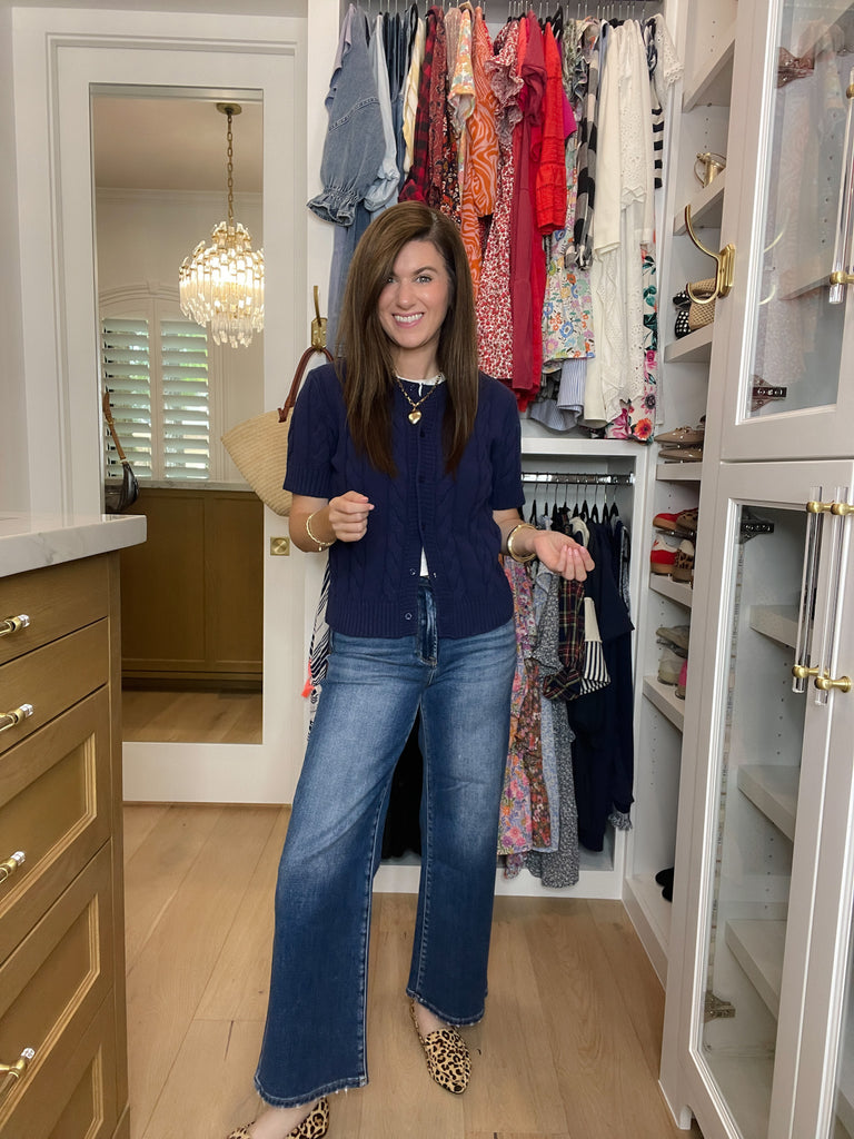 The Ivy Lane Cardigan in Navy