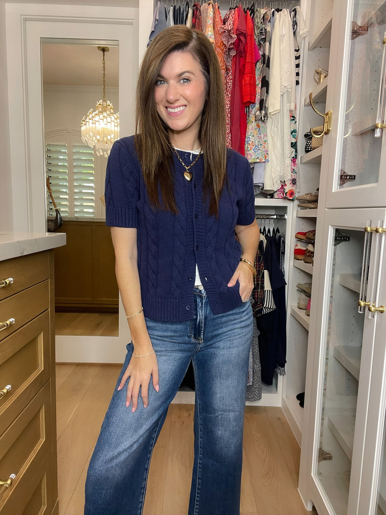 The Ivy Lane Cardigan in Navy