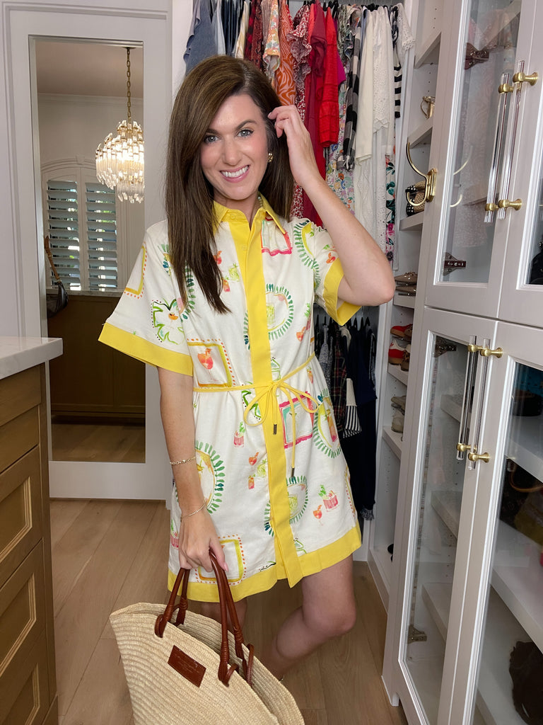 Happy Hour Shirt Dress