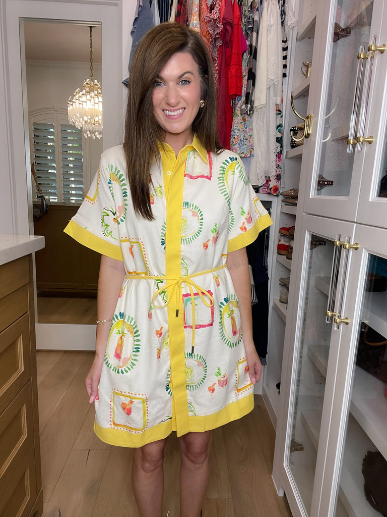 Happy Hour Shirt Dress
