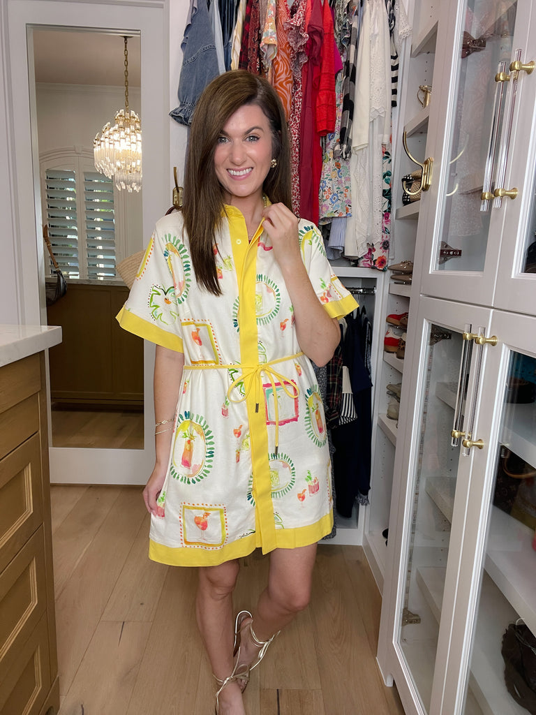 Happy Hour Shirt Dress