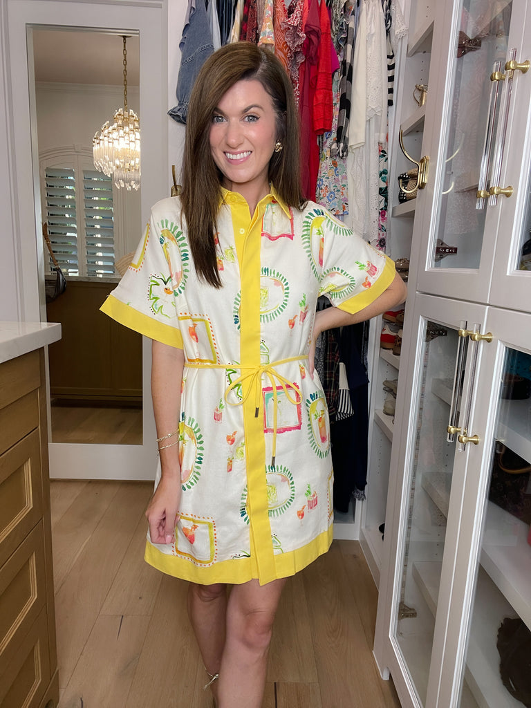 Happy Hour Shirt Dress