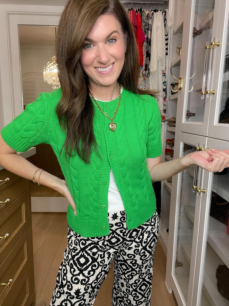 The Ivy Lane Cardigan in Green