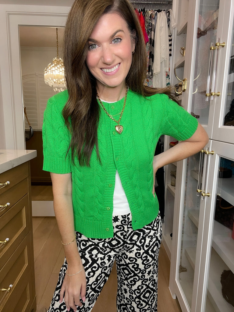 The Ivy Lane Cardigan in Green