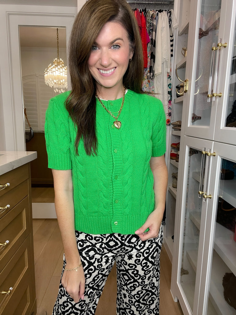 The Ivy Lane Cardigan in Green