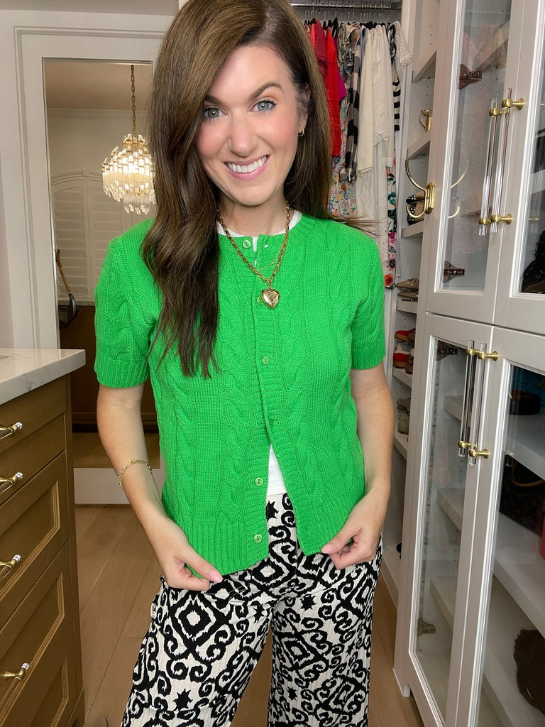 The Ivy Lane Cardigan in Green