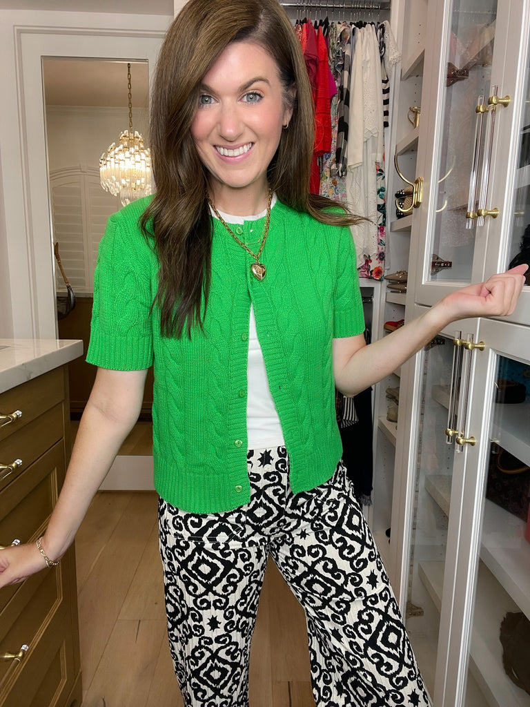 The Ivy Lane Cardigan in Green