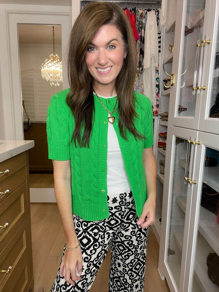 The Ivy Lane Cardigan in Green