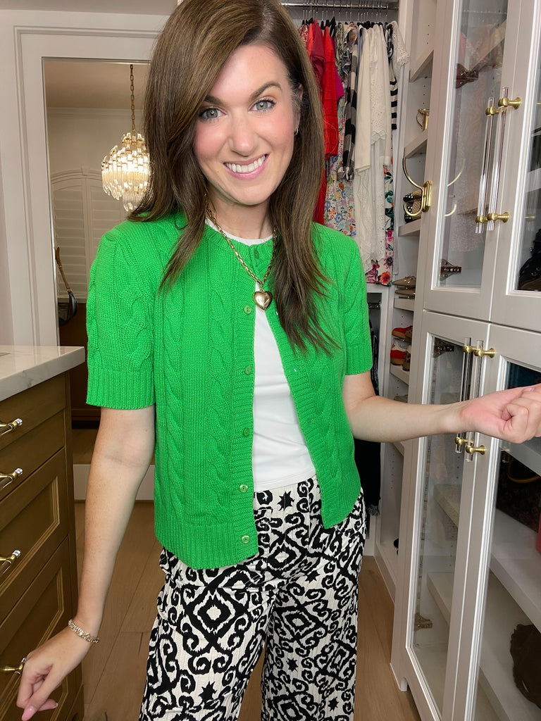 The Ivy Lane Cardigan in Green