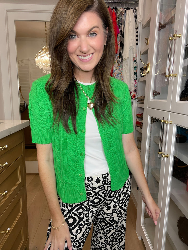 The Ivy Lane Cardigan in Green