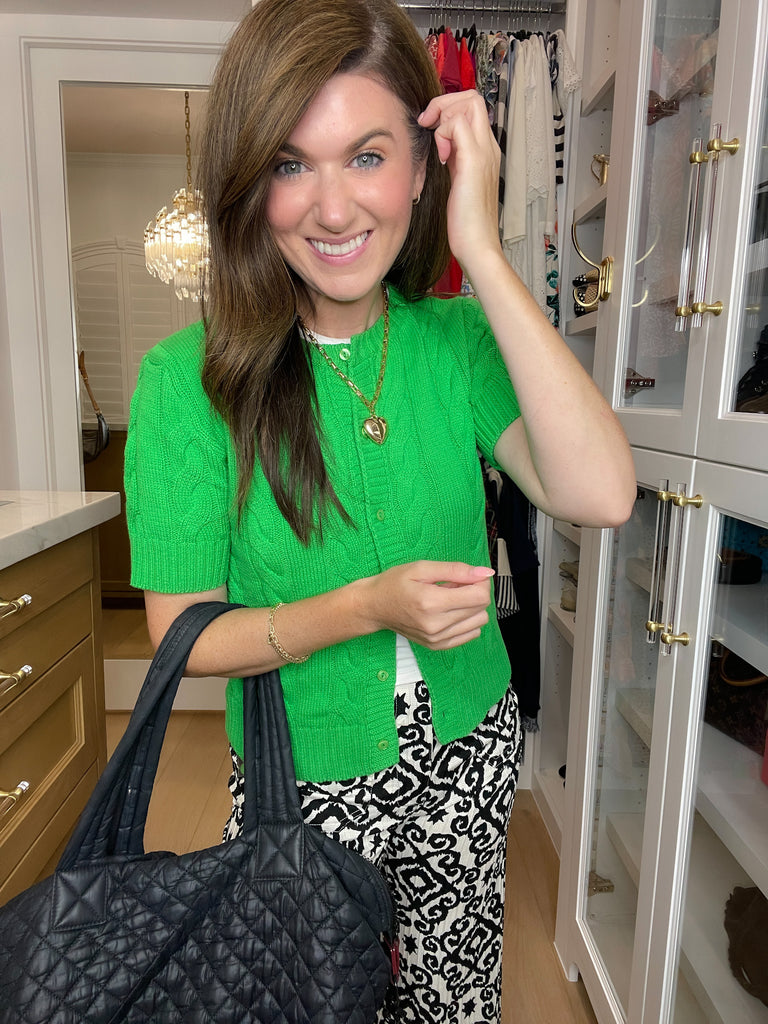 The Ivy Lane Cardigan in Green