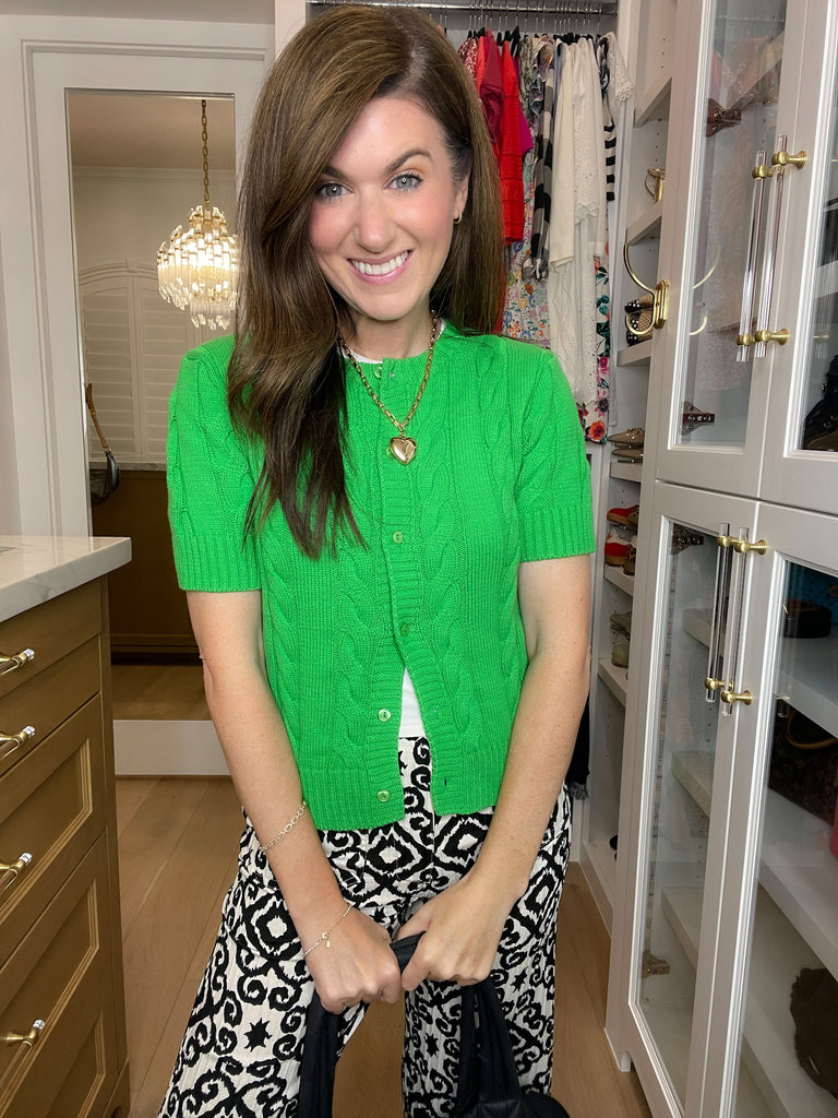 The Ivy Lane Cardigan in Green