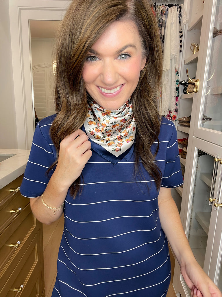 Rose Garden Bandana in Navy *Final Sale*