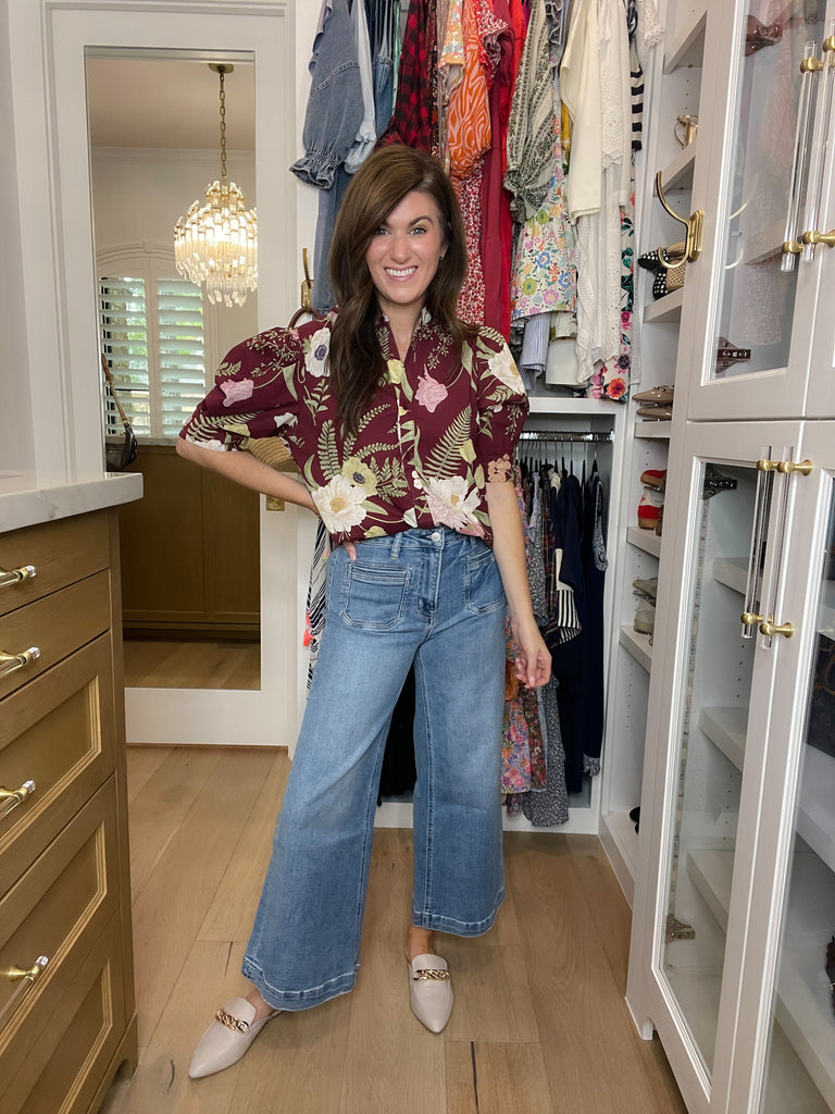 Mica McKay High Rise Wide Leg Jeans