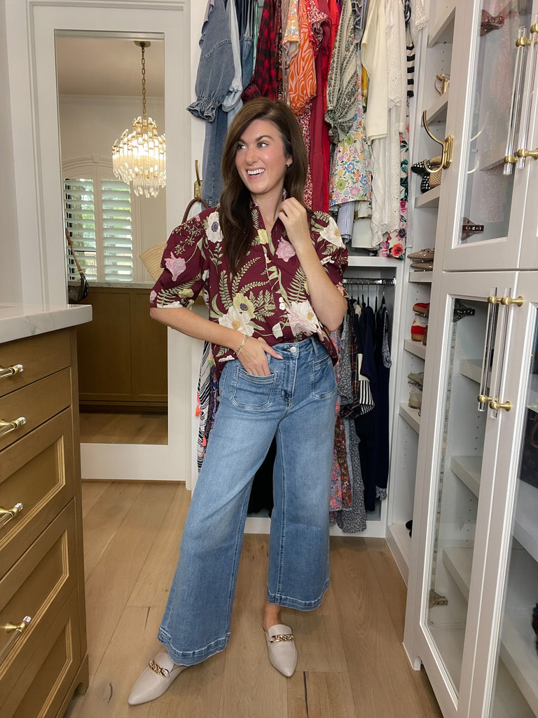 Mica McKay High Rise Wide Leg Jeans