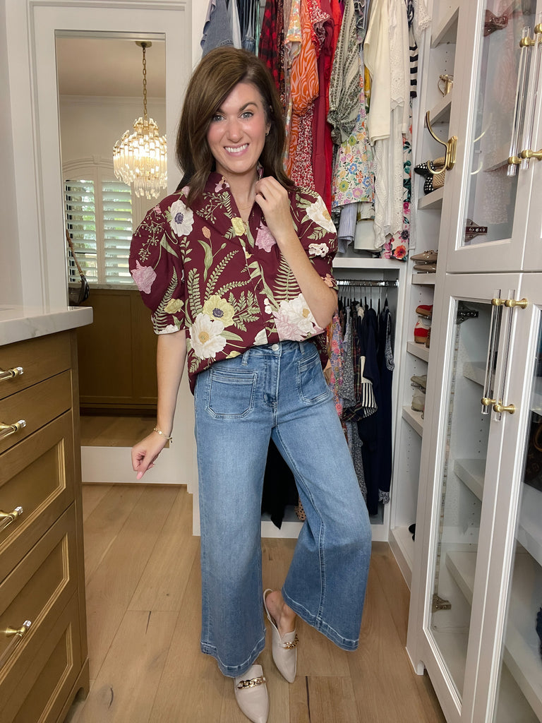 Mica McKay High Rise Wide Leg Jeans