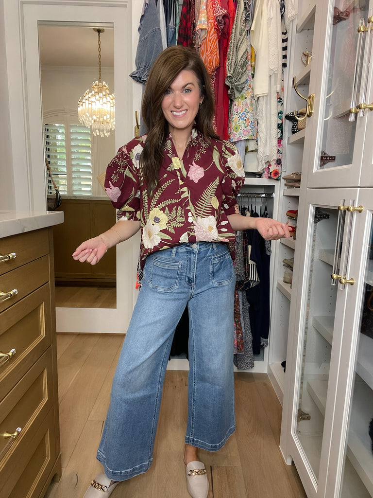 Mica McKay High Rise Wide Leg Jeans