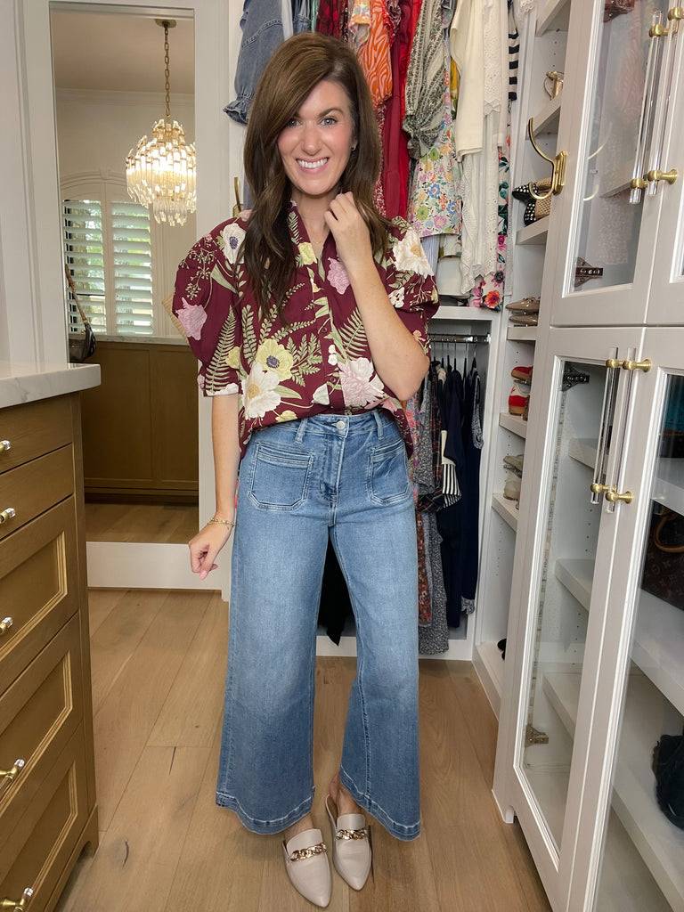 Mica McKay High Rise Wide Leg Jeans