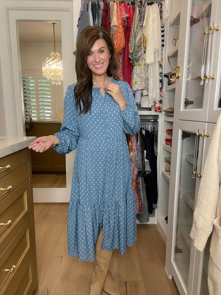 Heirloom Blues Midi Dress