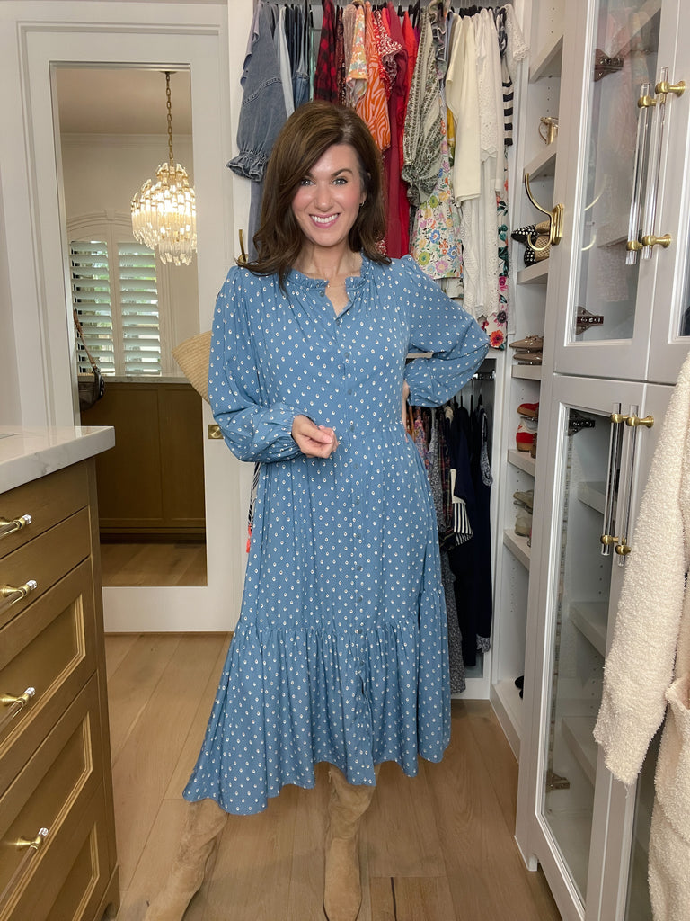 Heirloom Blues Midi Dress