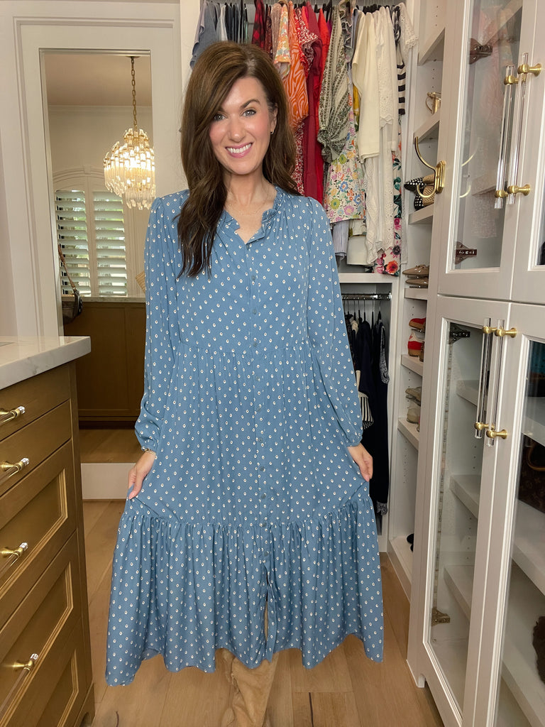 Heirloom Blues Midi Dress