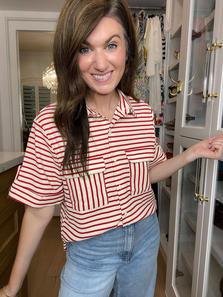 In the Details Button Front Top in Red