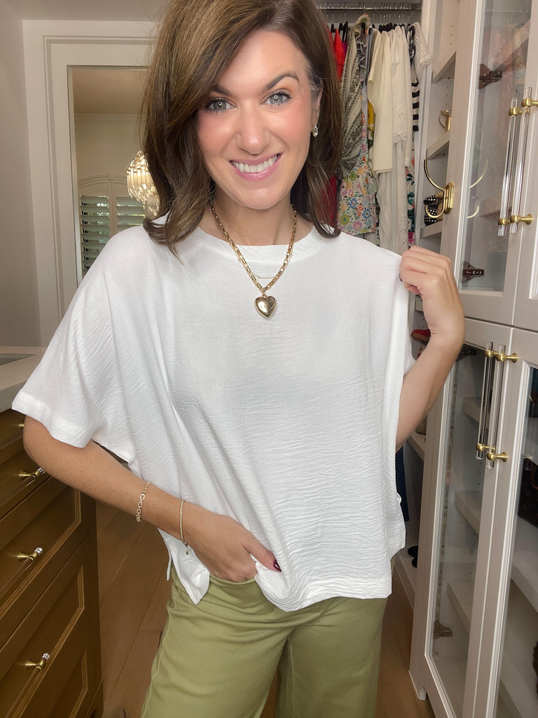 Simply Stated Tee in Off White